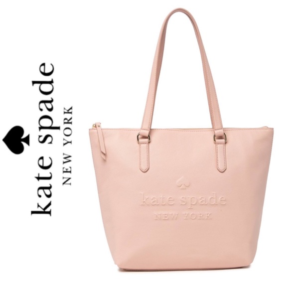 NWT Kate Spade genuine pebble leather logo tote - Picture 2 of 7